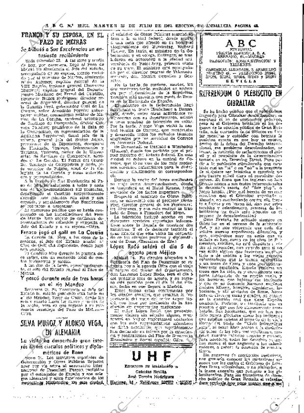 ABC SEVILLA 25-07-1967 página 43