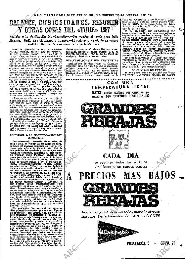 ABC MADRID 26-07-1967 página 71