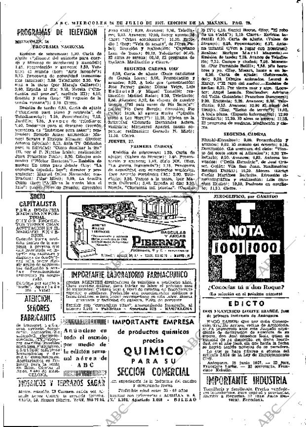 ABC MADRID 26-07-1967 página 79