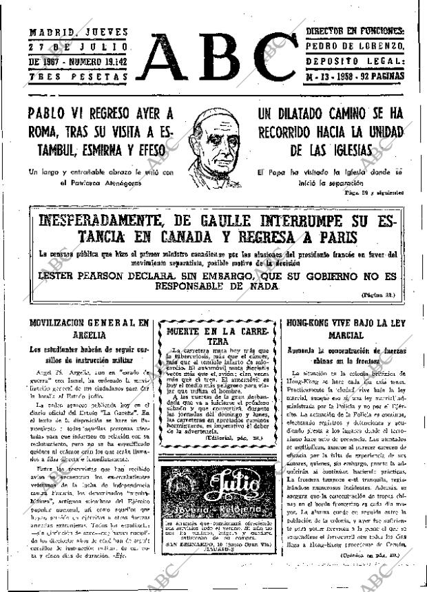 ABC MADRID 27-07-1967 página 27
