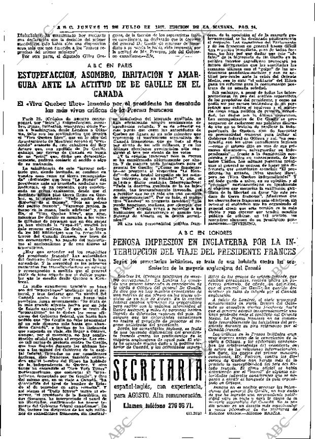 ABC MADRID 27-07-1967 página 34