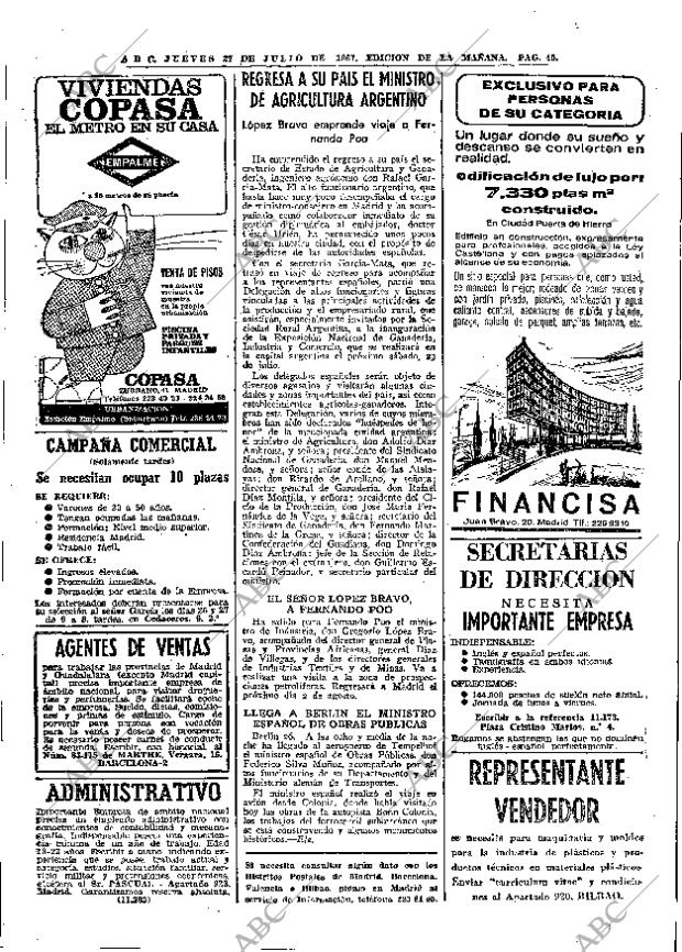 ABC MADRID 27-07-1967 página 40