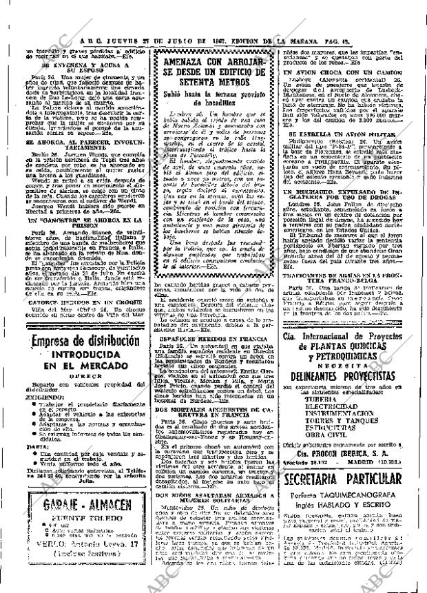 ABC MADRID 27-07-1967 página 42