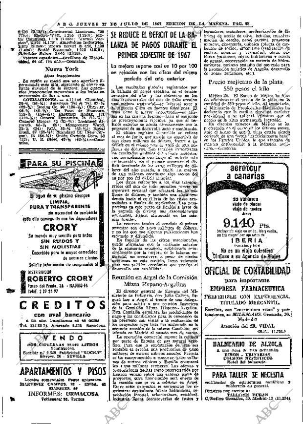 ABC MADRID 27-07-1967 página 68