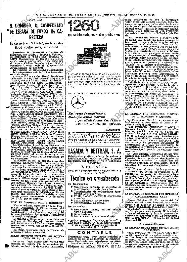 ABC MADRID 27-07-1967 página 70