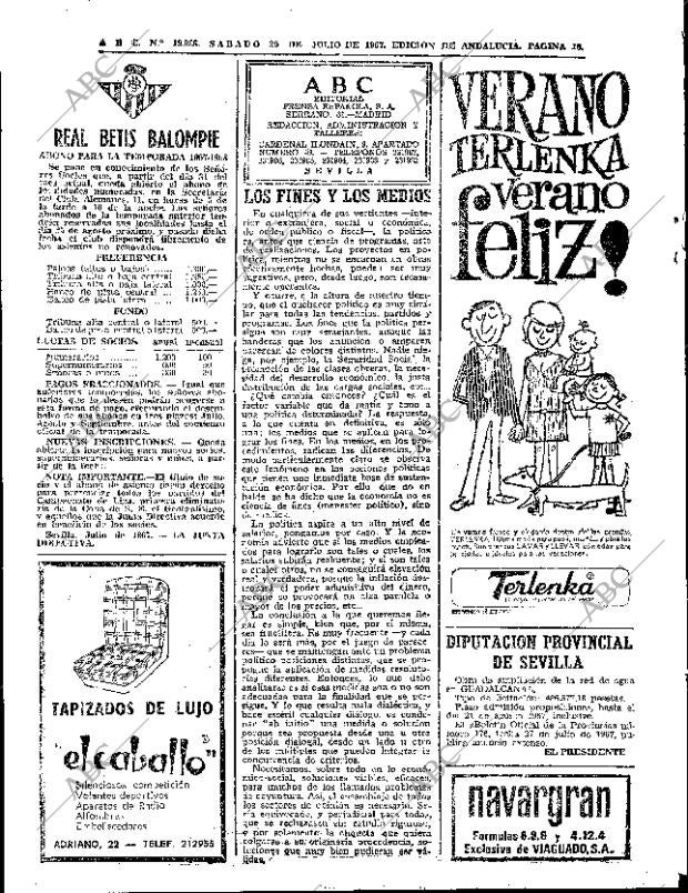 ABC SEVILLA 29-07-1967 página 16