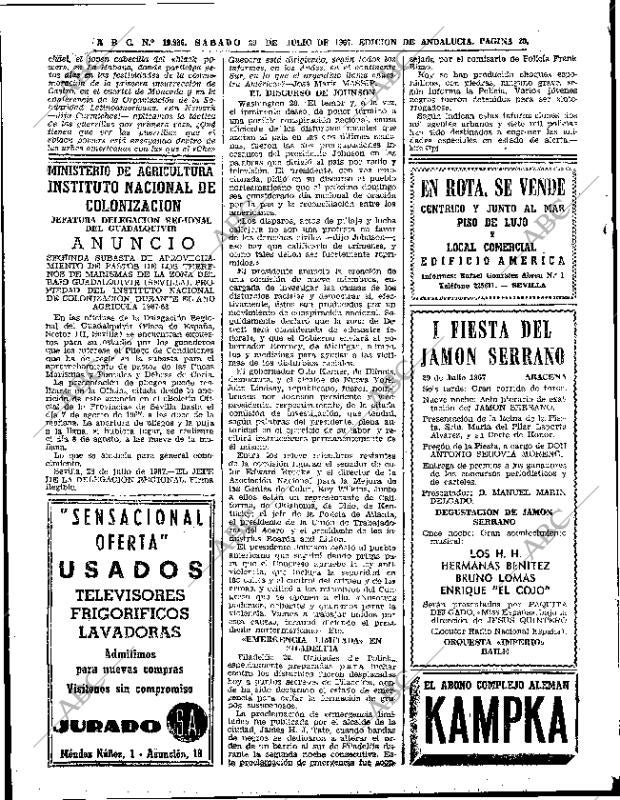 ABC SEVILLA 29-07-1967 página 20