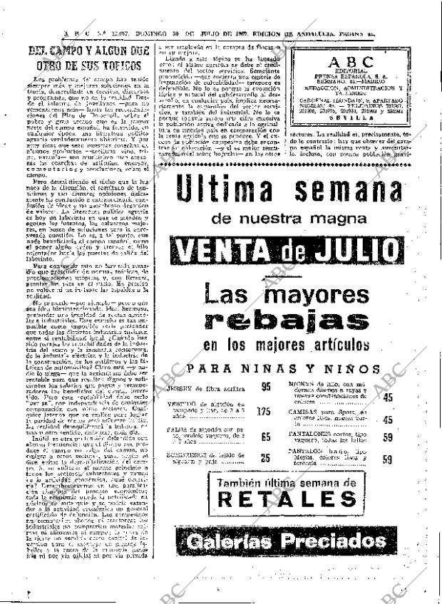 ABC SEVILLA 30-07-1967 página 41