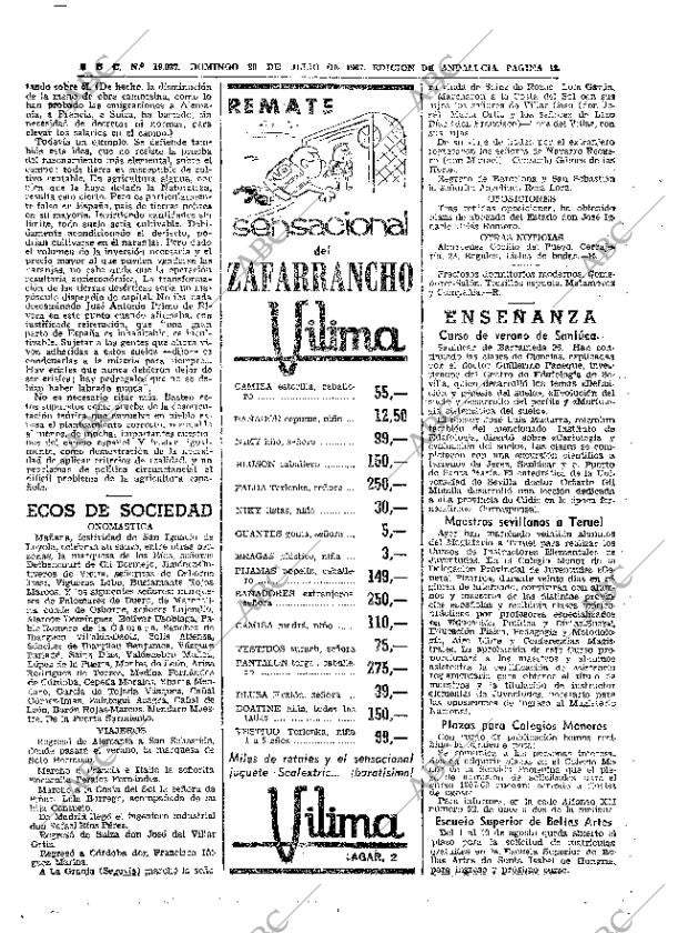 ABC SEVILLA 30-07-1967 página 42