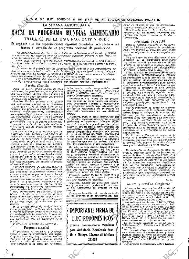 ABC SEVILLA 30-07-1967 página 45