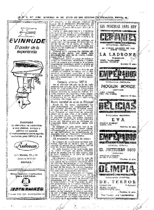 ABC SEVILLA 30-07-1967 página 46