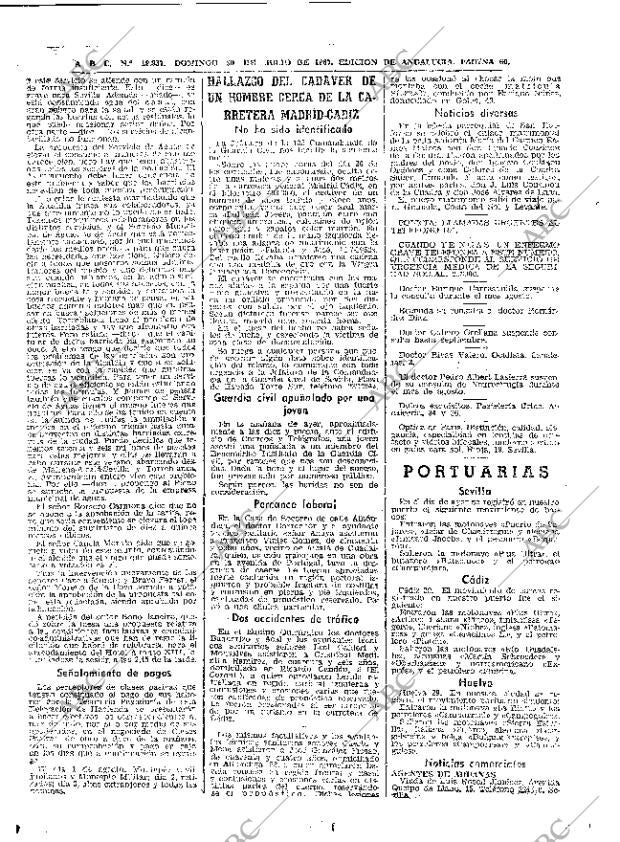 ABC SEVILLA 30-07-1967 página 60