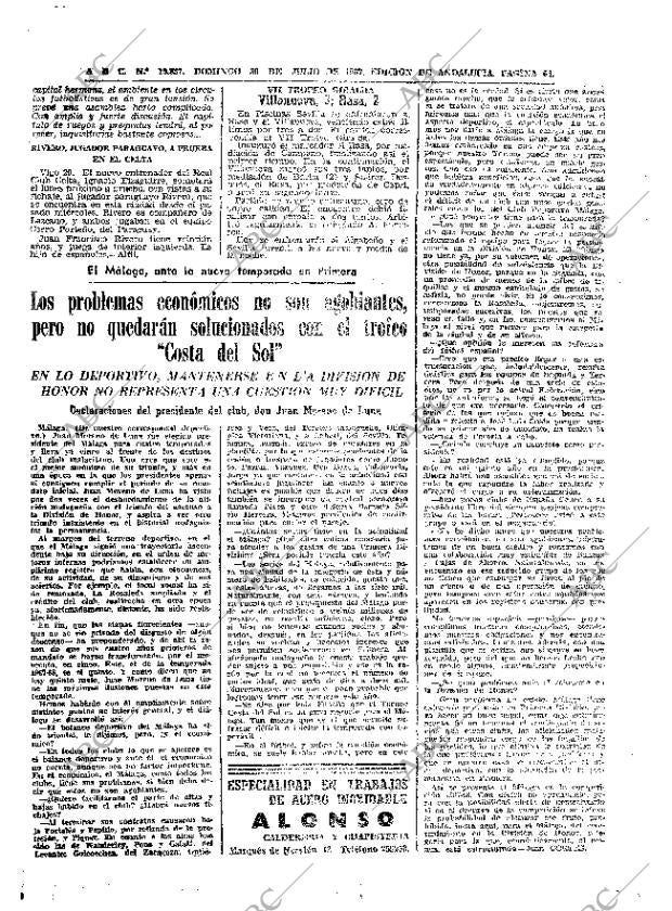 ABC SEVILLA 30-07-1967 página 64