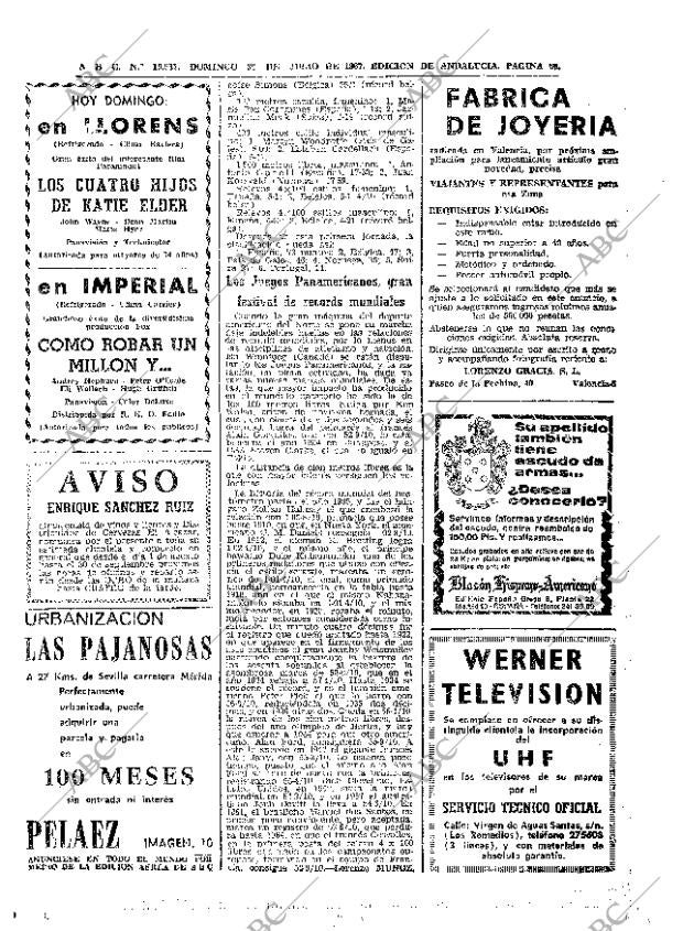 ABC SEVILLA 30-07-1967 página 66