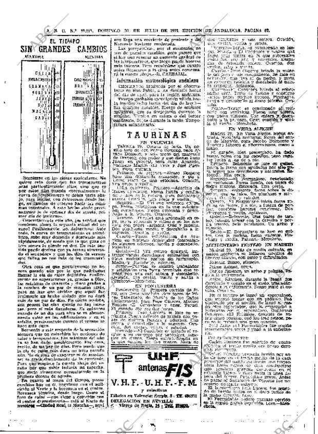 ABC SEVILLA 30-07-1967 página 67