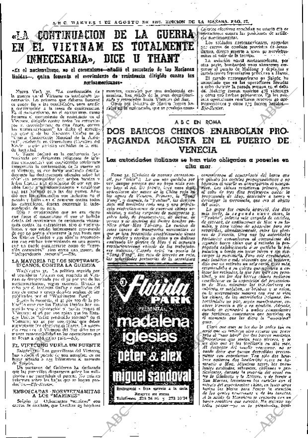 ABC MADRID 01-08-1967 página 27