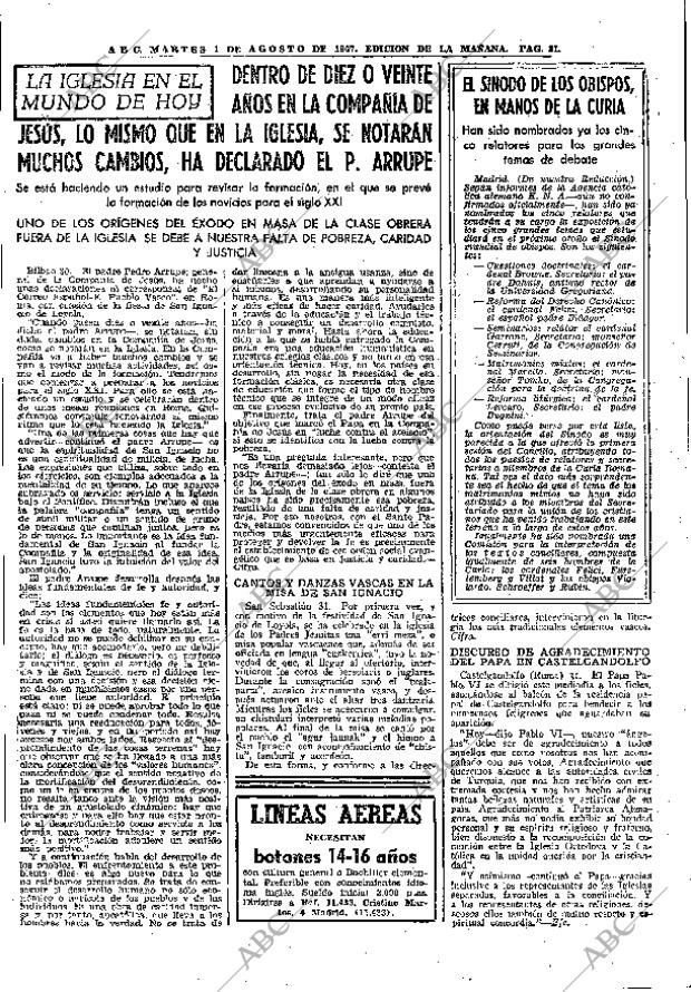 ABC MADRID 01-08-1967 página 31