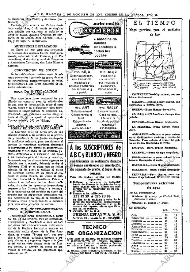 ABC MADRID 01-08-1967 página 38