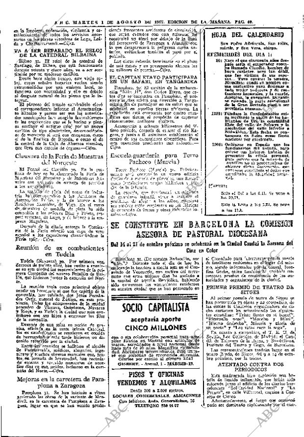ABC MADRID 01-08-1967 página 40