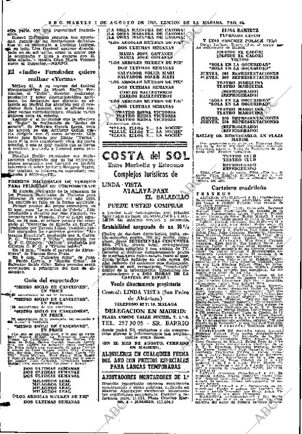 ABC MADRID 01-08-1967 página 64