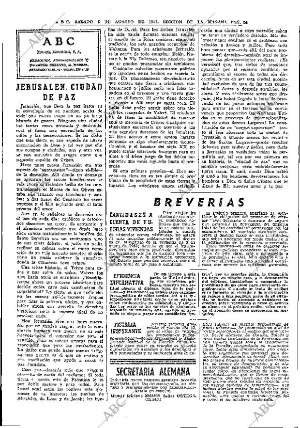 ABC MADRID 05-08-1967 página 24