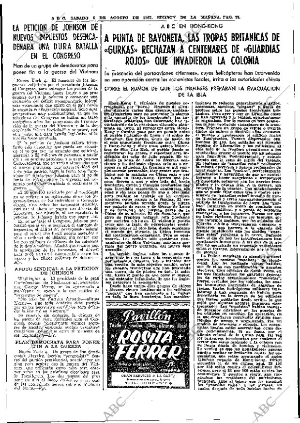ABC MADRID 05-08-1967 página 25