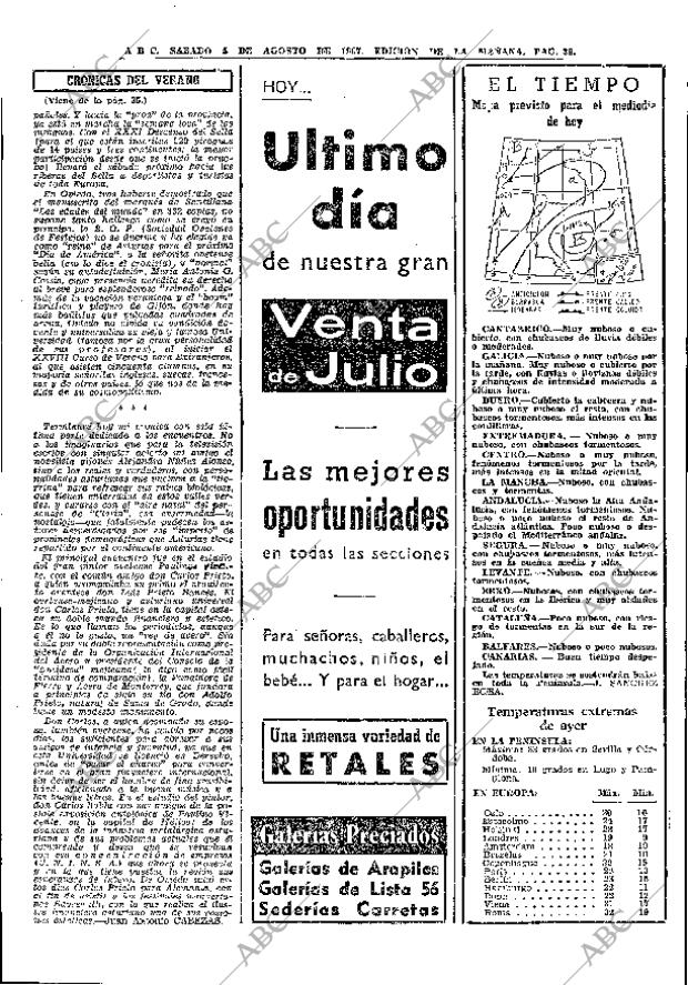 ABC MADRID 05-08-1967 página 38