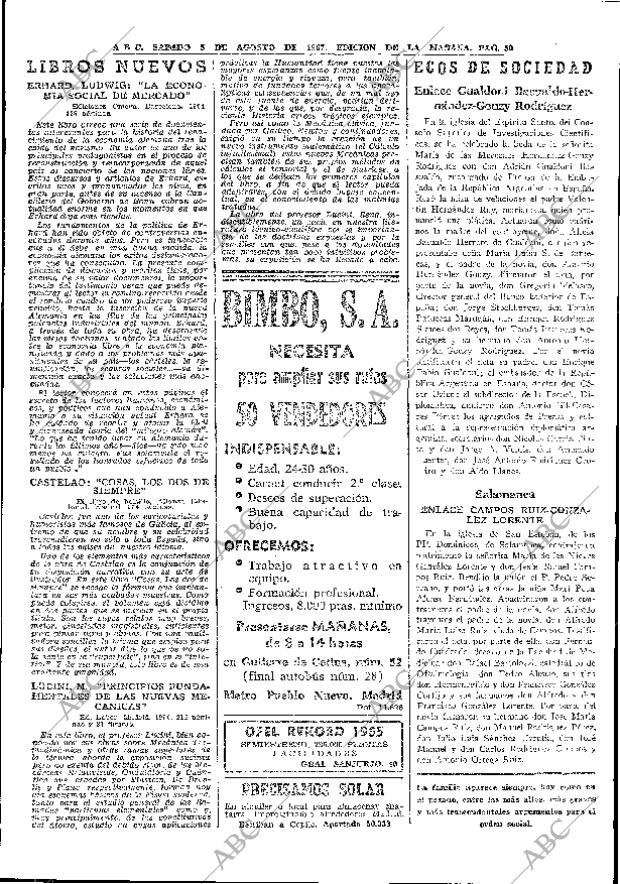 ABC MADRID 05-08-1967 página 50