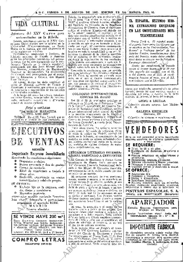 ABC MADRID 05-08-1967 página 51