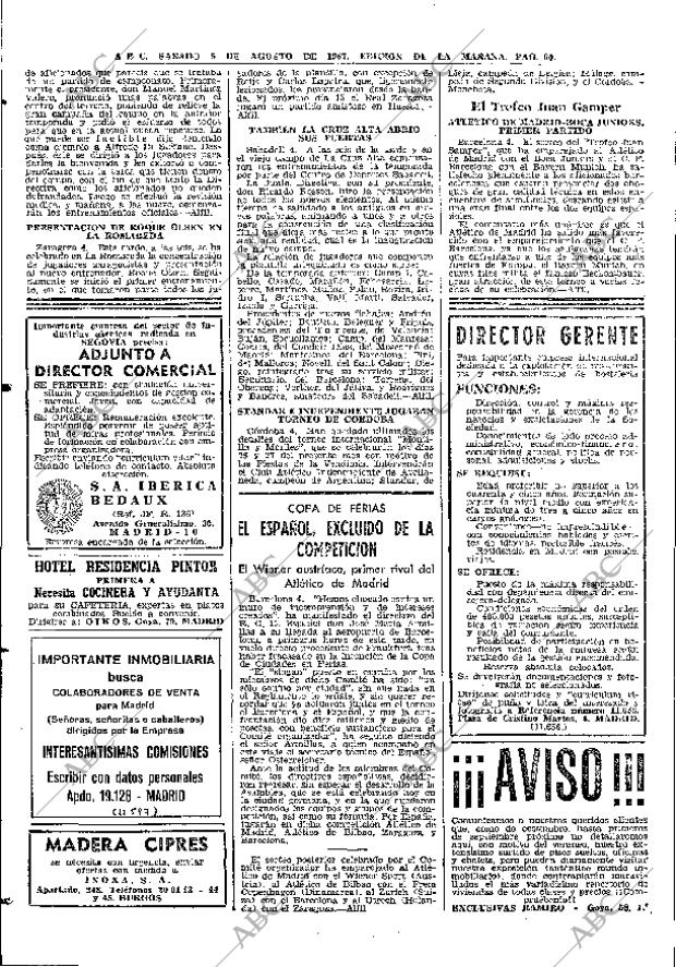 ABC MADRID 05-08-1967 página 60