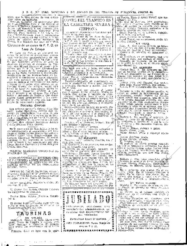 ABC SEVILLA 06-08-1967 página 64
