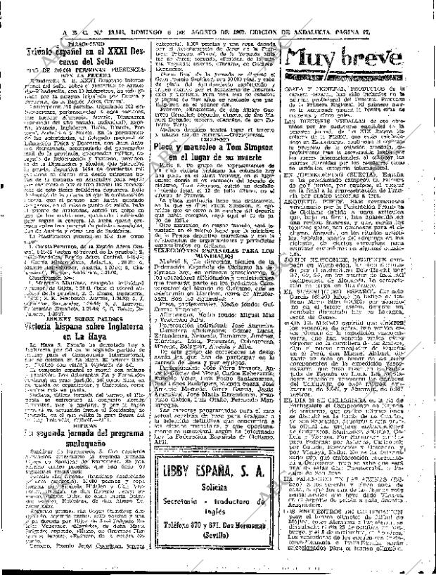 ABC SEVILLA 06-08-1967 página 67