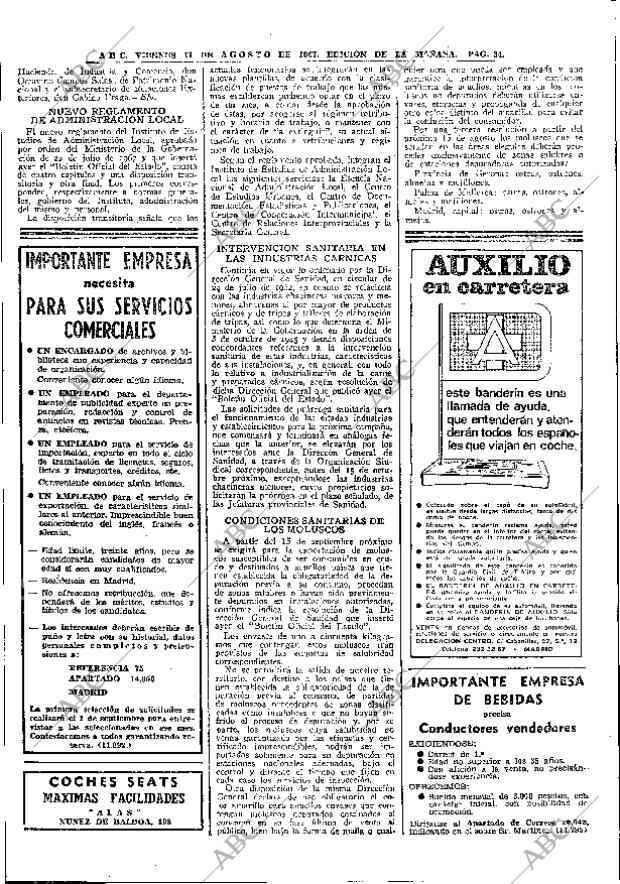 ABC MADRID 11-08-1967 página 34