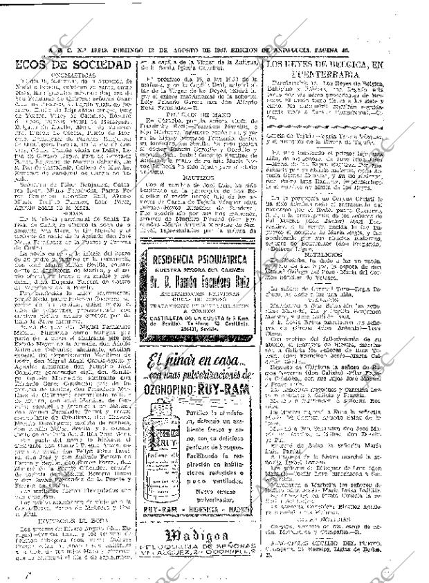 ABC SEVILLA 13-08-1967 página 46