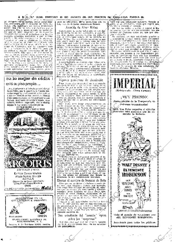 ABC SEVILLA 13-08-1967 página 60