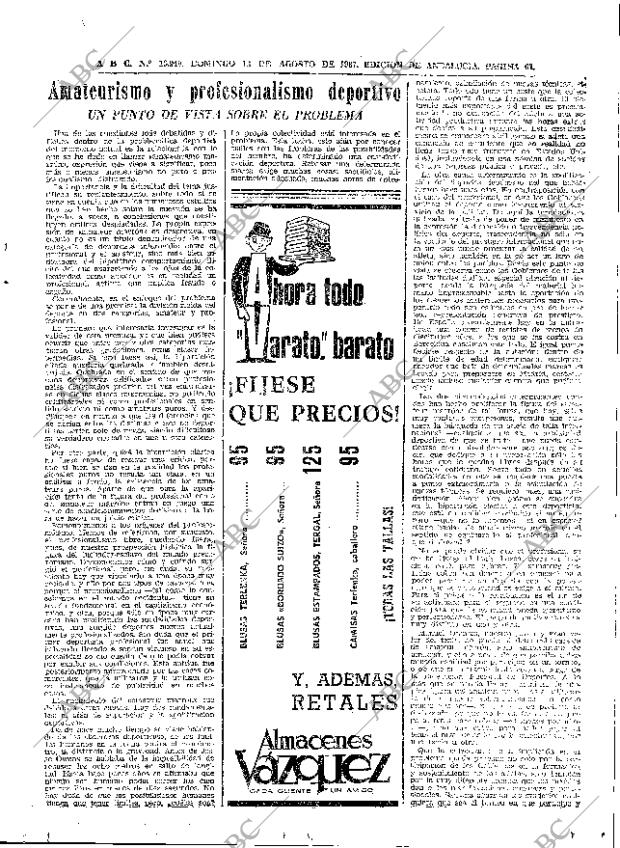 ABC SEVILLA 13-08-1967 página 67