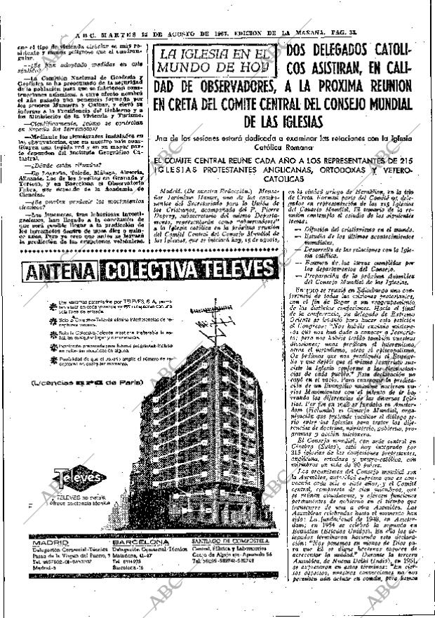 ABC MADRID 15-08-1967 página 33