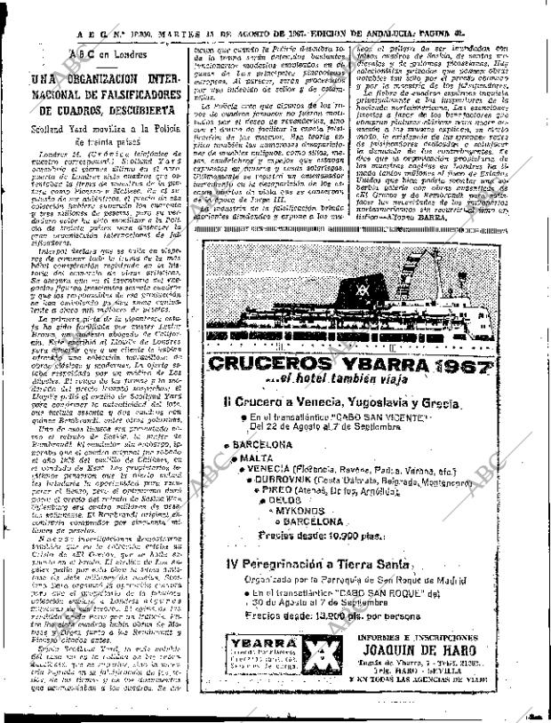 ABC SEVILLA 15-08-1967 página 41