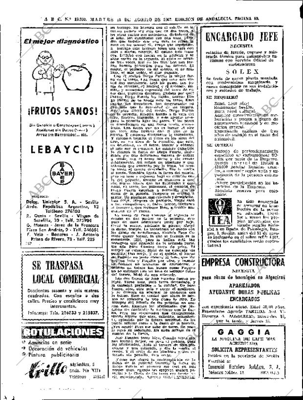 ABC SEVILLA 15-08-1967 página 60