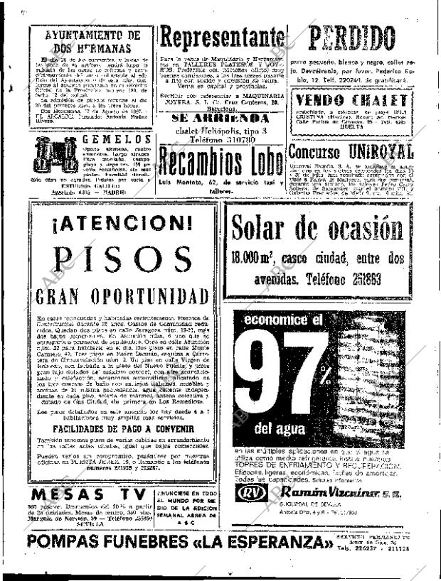 Periodico Abc Sevilla 19 08 1967 Portada Archivo Abc