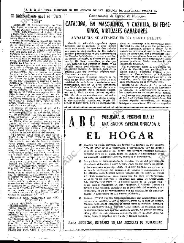 ABC SEVILLA 20-08-1967 página 65