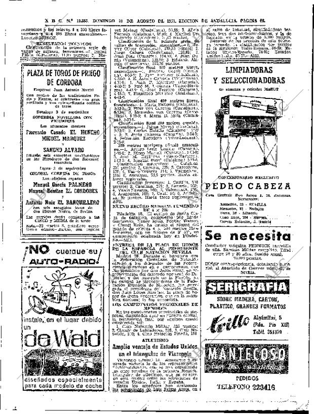 ABC SEVILLA 20-08-1967 página 66