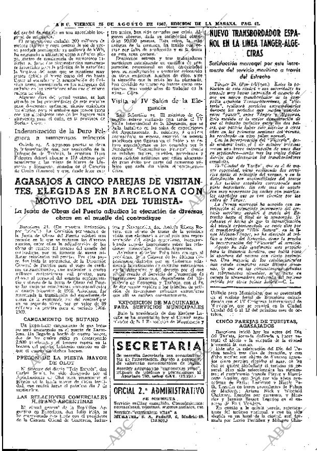 ABC MADRID 25-08-1967 página 41