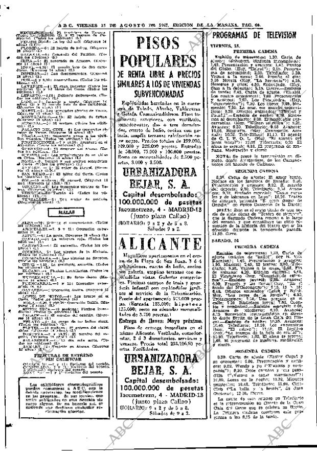 ABC MADRID 25-08-1967 página 60