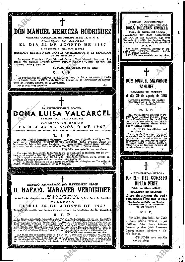 ABC MADRID 25-08-1967 página 69