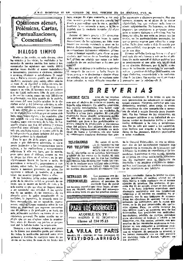 ABC MADRID 27-08-1967 página 44