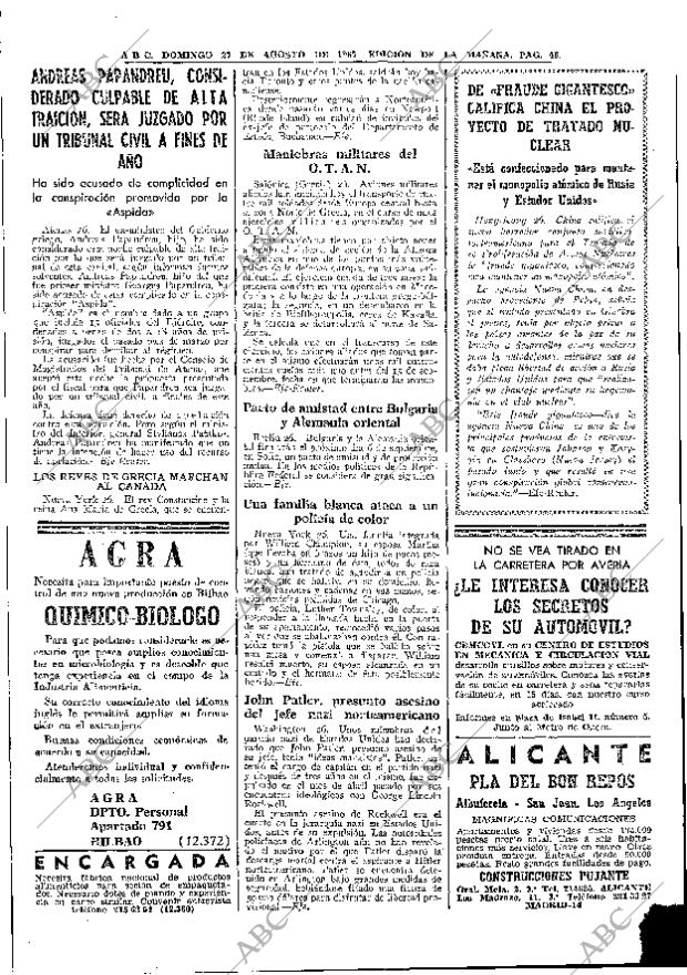 ABC MADRID 27-08-1967 página 46