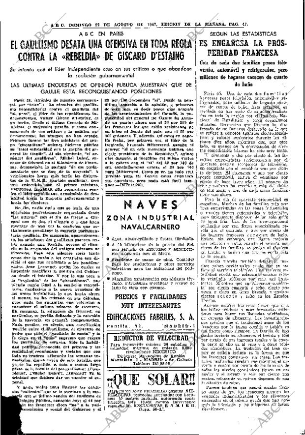 ABC MADRID 27-08-1967 página 47