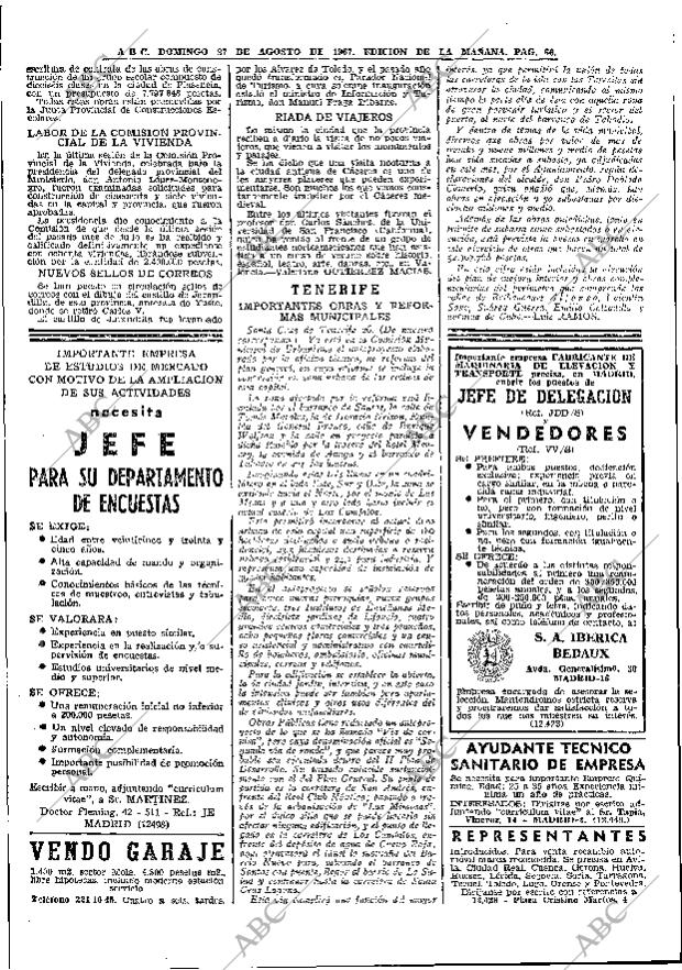 ABC MADRID 27-08-1967 página 66