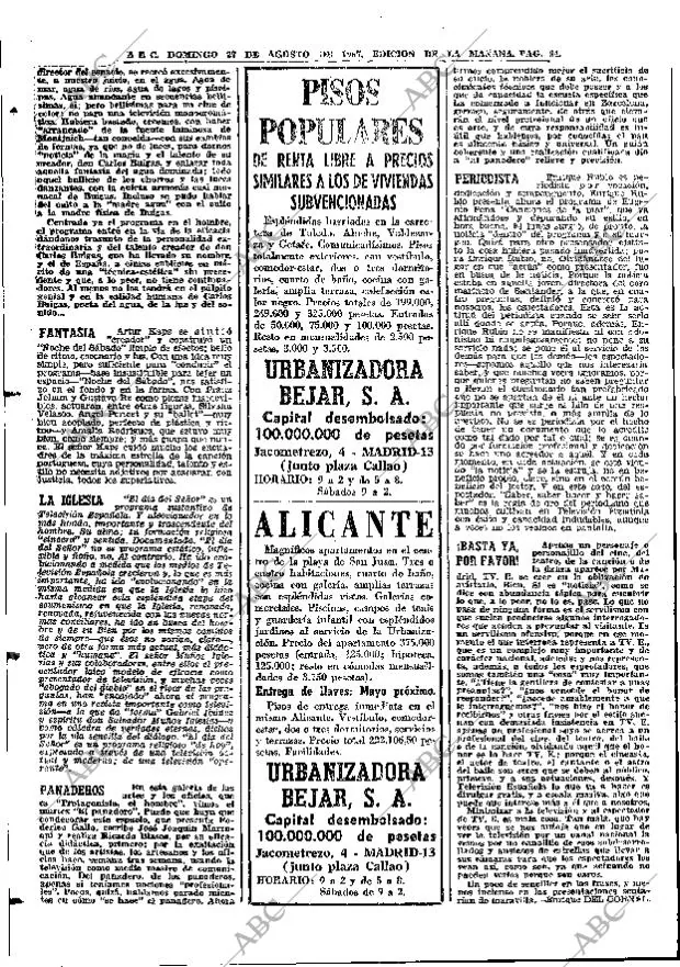 ABC MADRID 27-08-1967 página 84